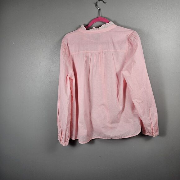 LOFT Button Up with Ruffle - Picture 2 of 7